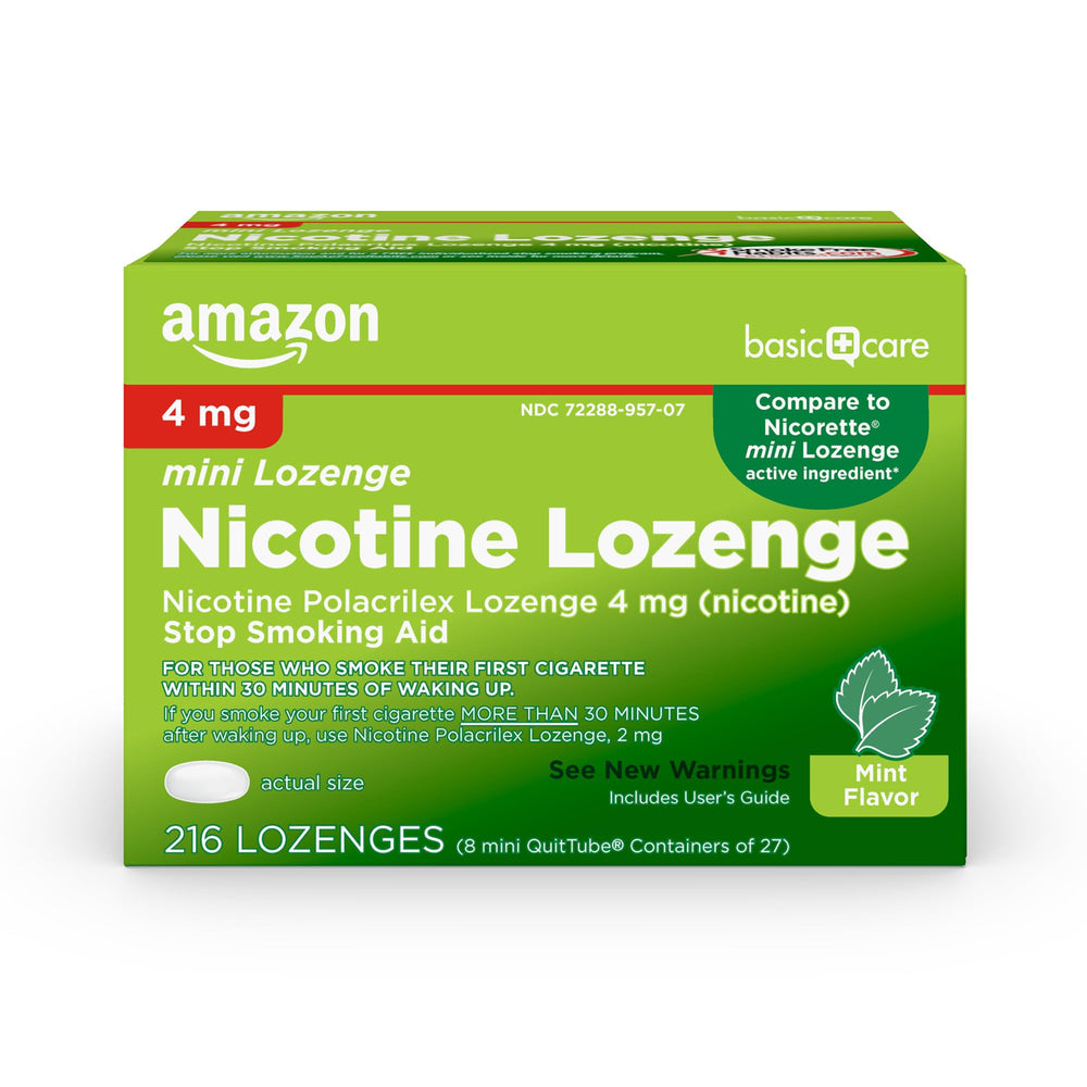 Amazon Basic Care frente del envase mostrando cantidad y sabor menta