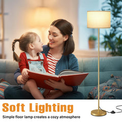 Ambimall lámpara en salón creando rincón acogedor y luz difusa