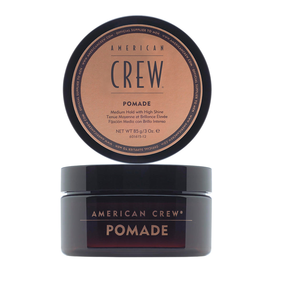 American Crew envase frontal mostrando fijación media y brillo alto