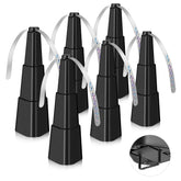 AMIAEDU front pack of six black fly fans showing compact benefit