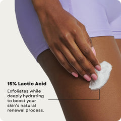 AmLactin aplicación en brazo, reduce bultitos y mejora textura
