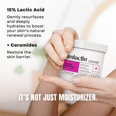 AmLactin bote abierto con crema para mostrar consistencia hidratante