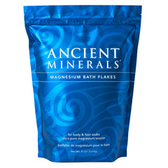 Ancient Minerals paquete frontal mostrando 8 lb y pureza