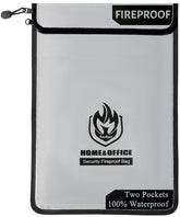 andyer vista frontal de la bolsa ignífuga protege documentos accesibles