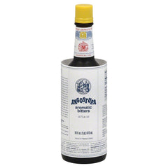 Angostura botella frontal mostrando etiqueta clásica y uso versátil