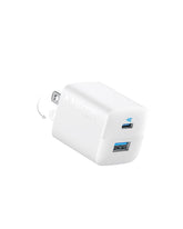Anker 33W vista frontal del cargador mostrando diseño compacto y puerto dual