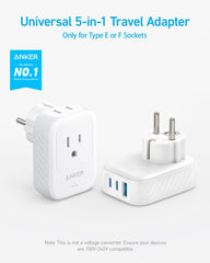 Anker detalle de puertos USB-C y USB-A que facilita carga rápida y simultánea