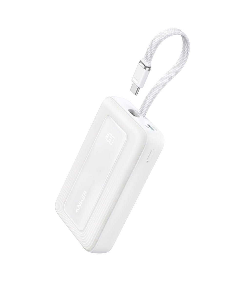 Anker frontal del power bank 10.000mAh mostrando diseño y puertos, carga fiable
