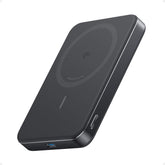 Anker MagGo vista frontal mostrando pad magnético y puertos, facilidad de uso
