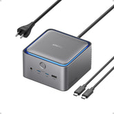 Anker Prime frontal con todos los puertos visibles, organización eficiente