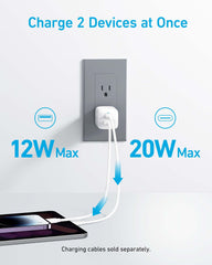 Anker puertos USB-C y USB-A visibles, carga simultánea y versátil