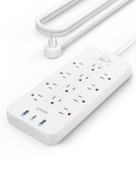 Anker regleta frontal con 12 tomas y puertos USB, organiza y alimenta múltiples dispositivos
