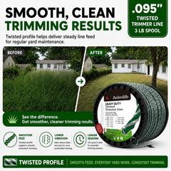A ANLEOLIFE line trimming lawn edge illustrating cleaner cuts and steadier handling