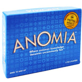 Anomia caja frontal mostrando el diseño y portabilidad de la marca Anomia