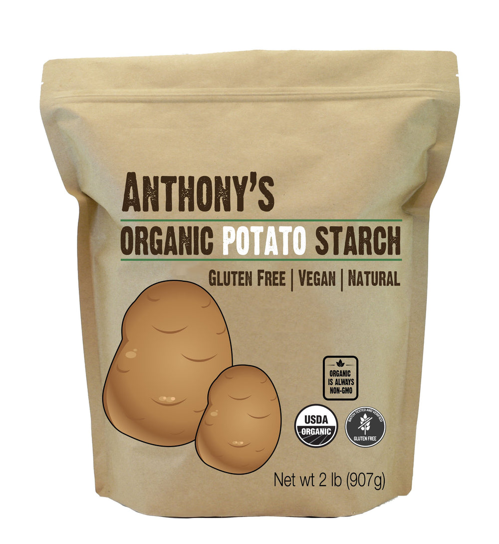 Anthony's paquete frontal mostrando sello orgánico y beneficio de pureza