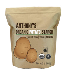 Anthony's paquete frontal mostrando sello orgánico y beneficio de pureza