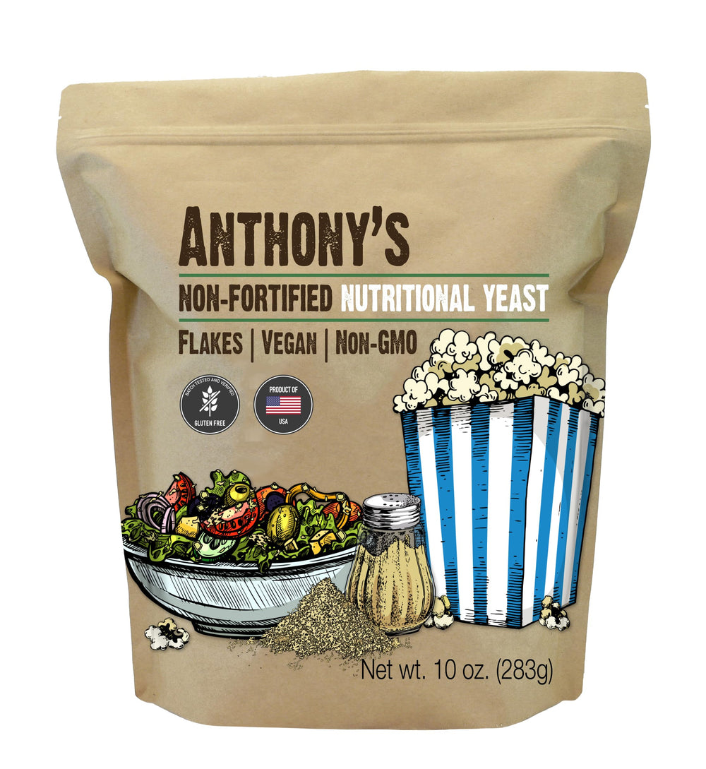 Anthony's envase frontal 10 oz mostrando etiqueta y beneficios naturales