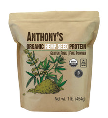 Anthony's envase frontal mostrando etiqueta orgánica y beneficios