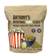 Anthony's paquete frontal de 1 lb mostrando marca y copos, ideal para recetas veganas