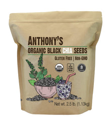 Anthony's front packaging showing 2.5 lb bag and organic label for pantry convenience