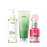 ANUA kit frontal con todos los productos mostrando la presentación y beneficio de inicio fácil