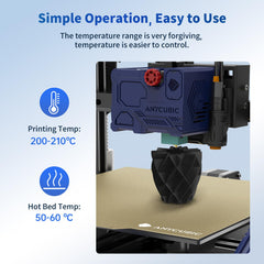 ANYCUBIC filamento cargado en impresora demostrando alimentación estable