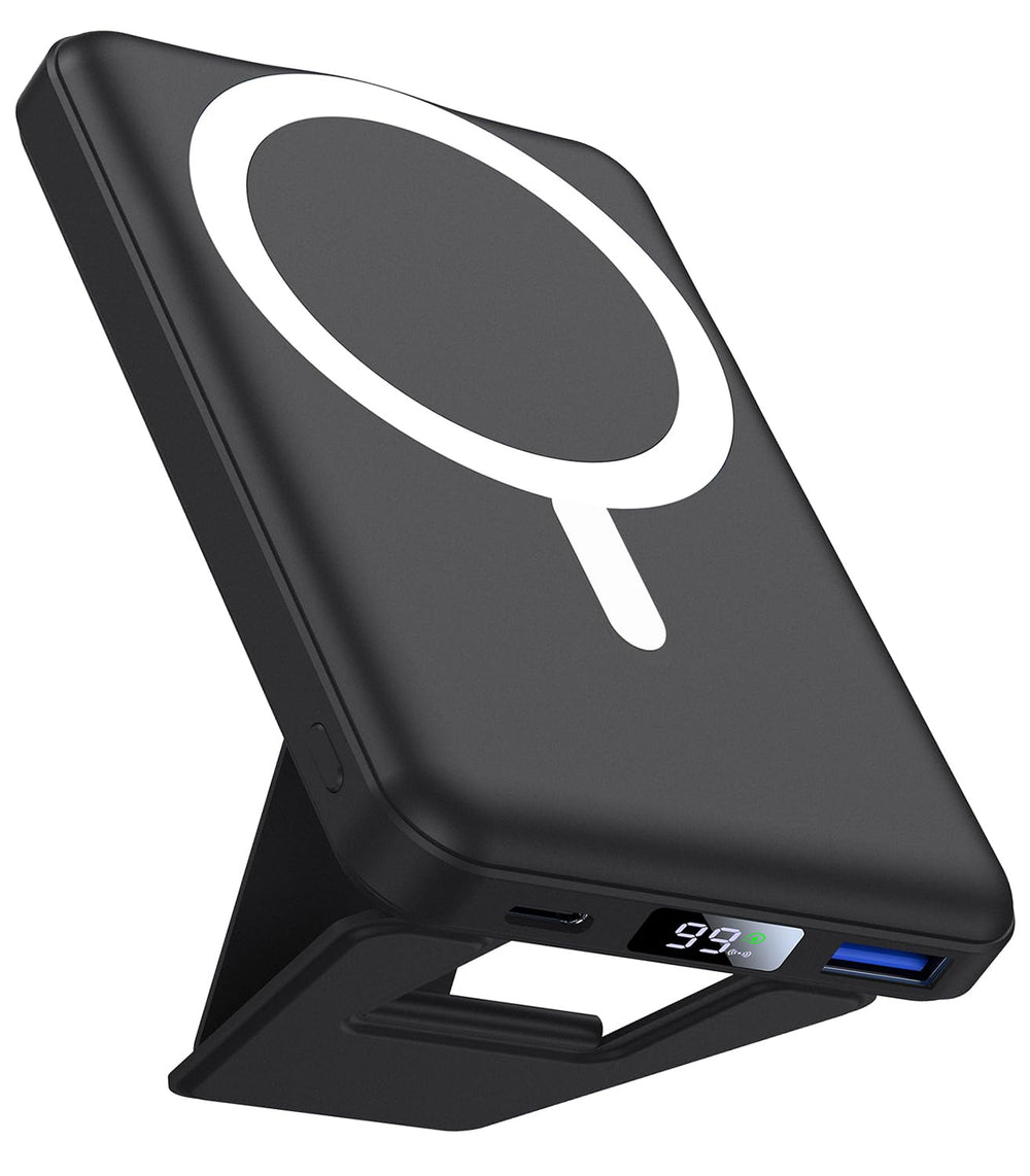 AOGUERBE vista frontal del power bank mostrando diseño compacto y capacidad