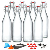 AOZITA pack frontal de 8 botellas 1 L para fermentar y almacenar bebidas