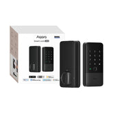 Aqara U400 frontal en negro mostrando diseño elegante y seguridad exterior