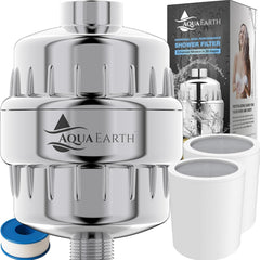 Aqua Earth vista frontal del filtro mostrando el diseño y facilidad de instalación