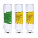 AQUA TRU empaque frontal del combo anual mostrando compatibilidad Classic y beneficios