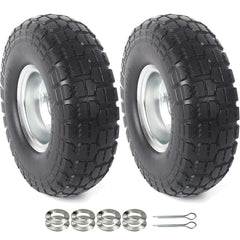 AR-PRO front view of 10 inch solid tire and wheel showing durable build and ready-to-install benefit