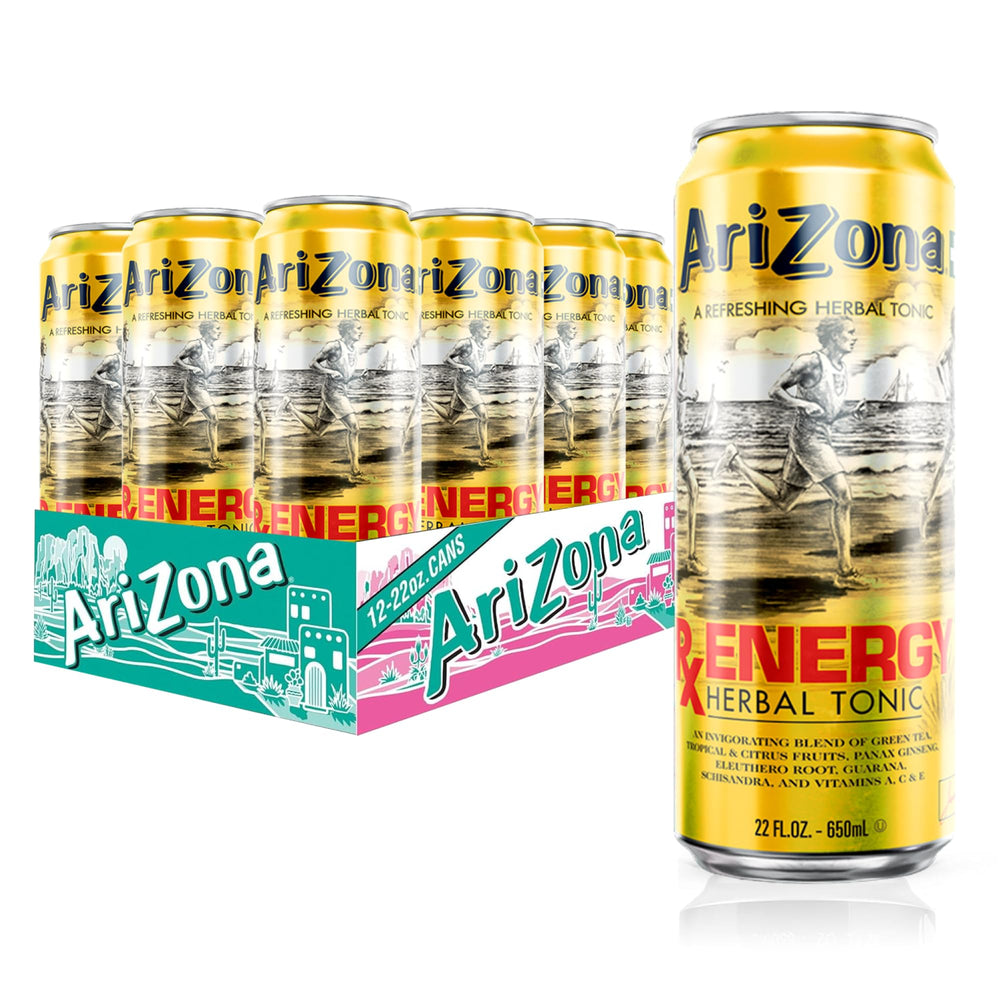AriZona lata frontal mostrando diseño y tamaño para rapidez de elección