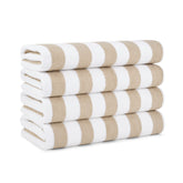Arkwright toalla frontal pack de 4 mostrando rayas coloridas y aspecto absorbente