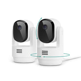 Arlo cámara frontal pack 2 cámaras mostrando diseño compacto y vigilancia continua