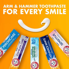 Arm & Hammer primer plano del tubo mostrando textura y dispensado