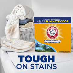 Arm & Hammer cucharilla y detalle del polvo muestra dosificación precisa y economía