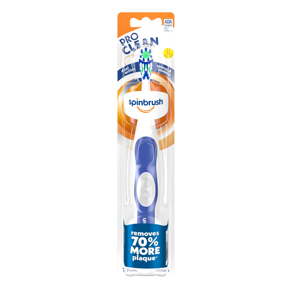 Arm & Hammer Spinbrush mango frontal mostrando diseño ergonómico y manejo cómodo