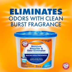 Arm & Hammer tina en uso en baño mostrando control de humedad y odor neutralización