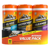Armor All pack frontal mostrando los tres botes, organización y conveniencia