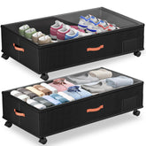Ashwanth frontal paquete de dos cajas bajo cama mostrando estilo y capacidad