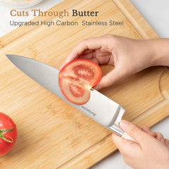 Astercook cuchillo de chef primer plano de la hoja para cortes precisos
