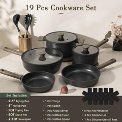 Astercook primer plano del revestimiento de titanio que facilita limpieza