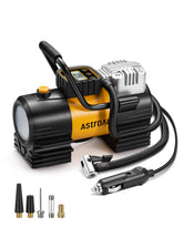 AstroAI vista frontal del compresor portátil mostrando diseño y puerto 12V