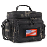 ATRIPACK vista frontal de la bolsa lunch con cierre resistente y parche