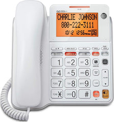 AT&T vista frontal del teléfono con contestador y beneficio de control fácil