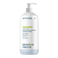 ATTITUDE botella frontal mostrando diseño y volumen del acondicionador
