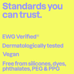 ATTITUDE primer plano de la etiqueta con ingredientes, transparencia clara