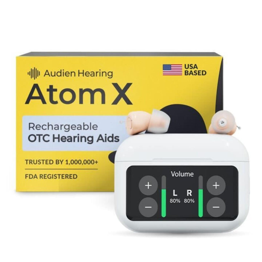 Audien Atom X frente de la funda táctil con controles claros y facilidad