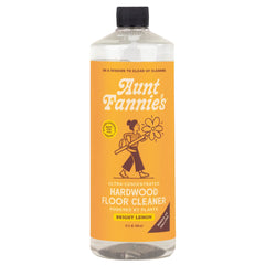 Aunt Fannie's botella frontal mostrando el envase y aroma limón, práctico para almacenamiento